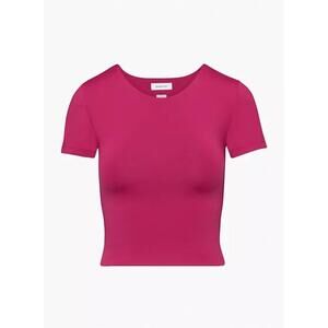 Aritzia Babaton CONTOUR CREW T-SHIRT Small Bold Fuschia